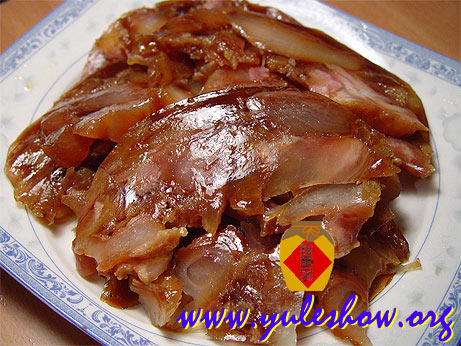 牛筋凍 小雞腸炒蛋 冷拌金針菇