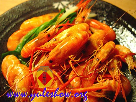 鹽水蝦 平菇燒豆腐